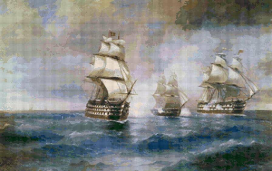 картина - корабль, природа, вода, море, известные картины - предпросмотр