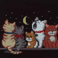 Оригинал схемы вышивки «коты» (№18826)