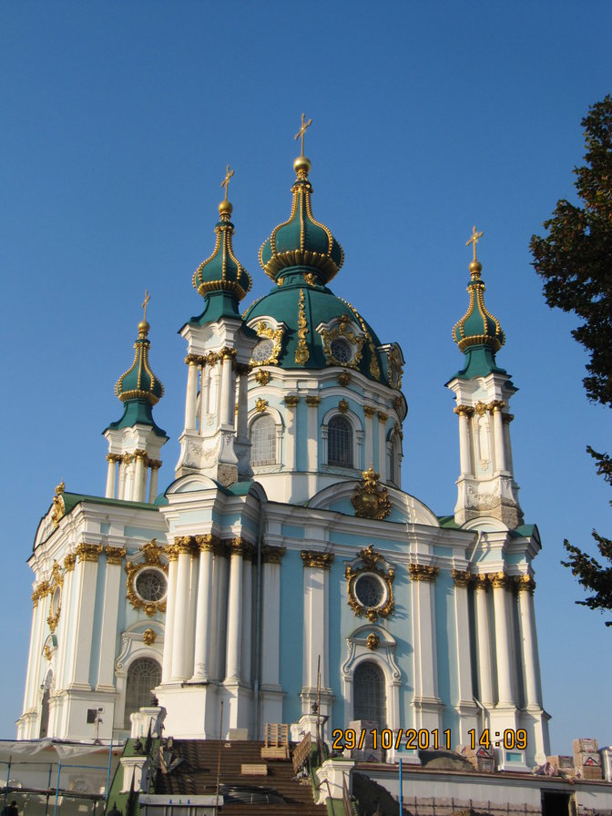 Киев Андреевская церковь - церковь, храм, город, архитектура, киев - оригинал
