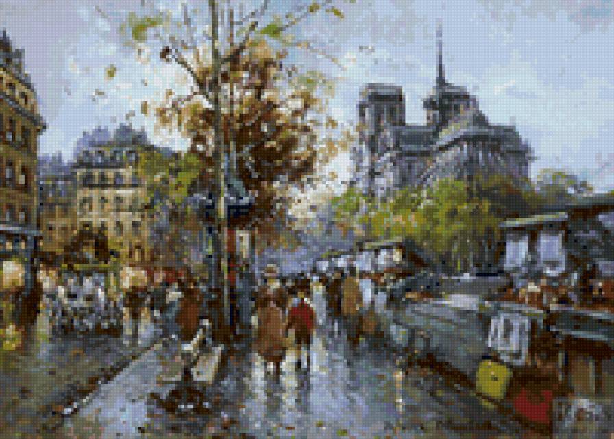 Париж 1 - город, живопись, париж, картины - предпросмотр