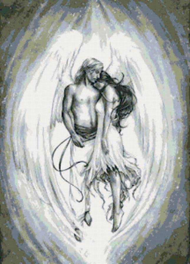 ангел и девушка - предпросмотр
