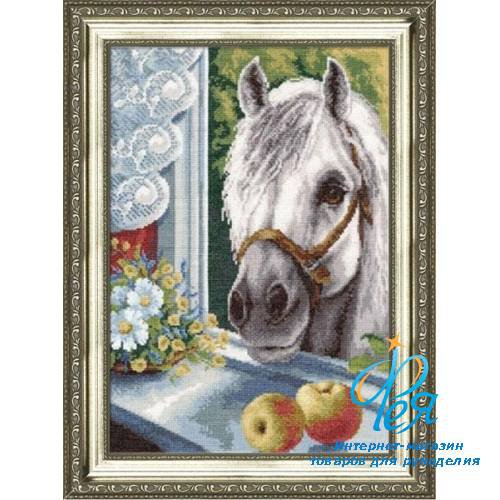 Любопытный сосед - гость., яблоки, окно, конь - оригинал