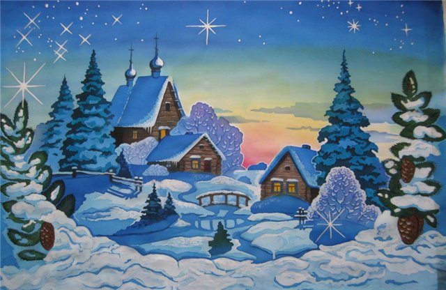 вролшебство зимы - деревня, пейзаж, природа, зима - оригинал