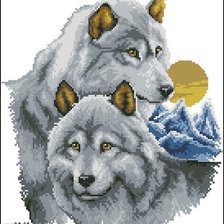 Оригинал схемы вышивки «волки» (№20245)
