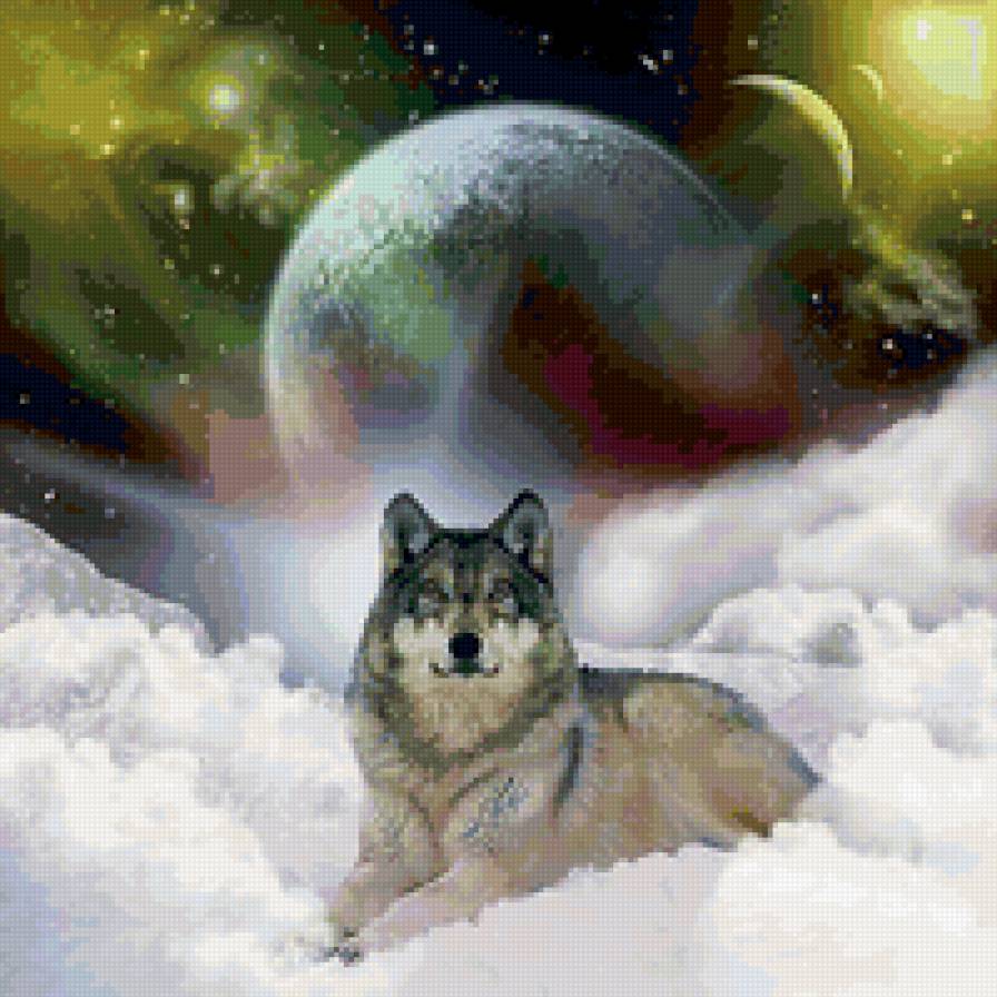 волк - волки, луна, животные - предпросмотр