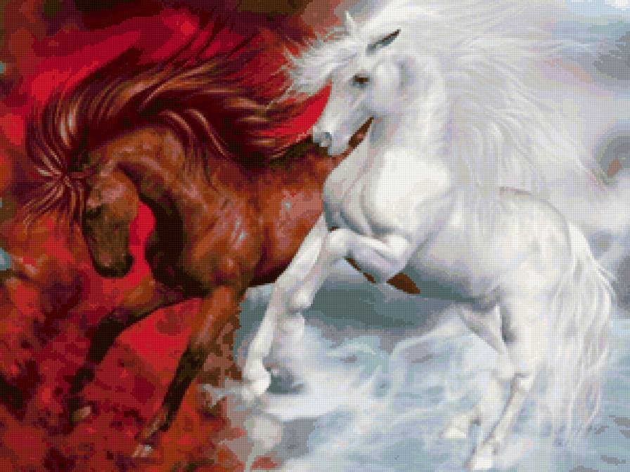 № 54576985 - конь, лошадь, белый конь - предпросмотр
