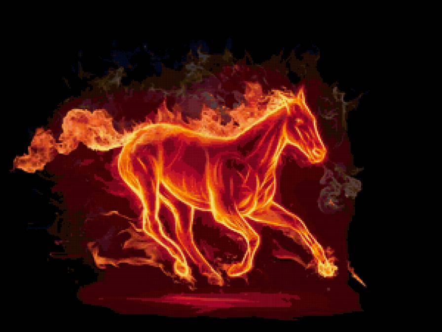 № 546874651 - огненная лошадь, конь - предпросмотр