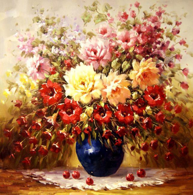Шикарный букет - цветы в вазе - оригинал