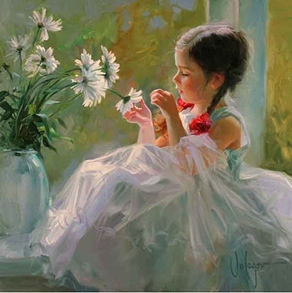Девочка с ромашками (www.volegov.com; www.artvolegov.ru) - ромашка, цветы, девочка, ребенок, дети, волегов - оригинал