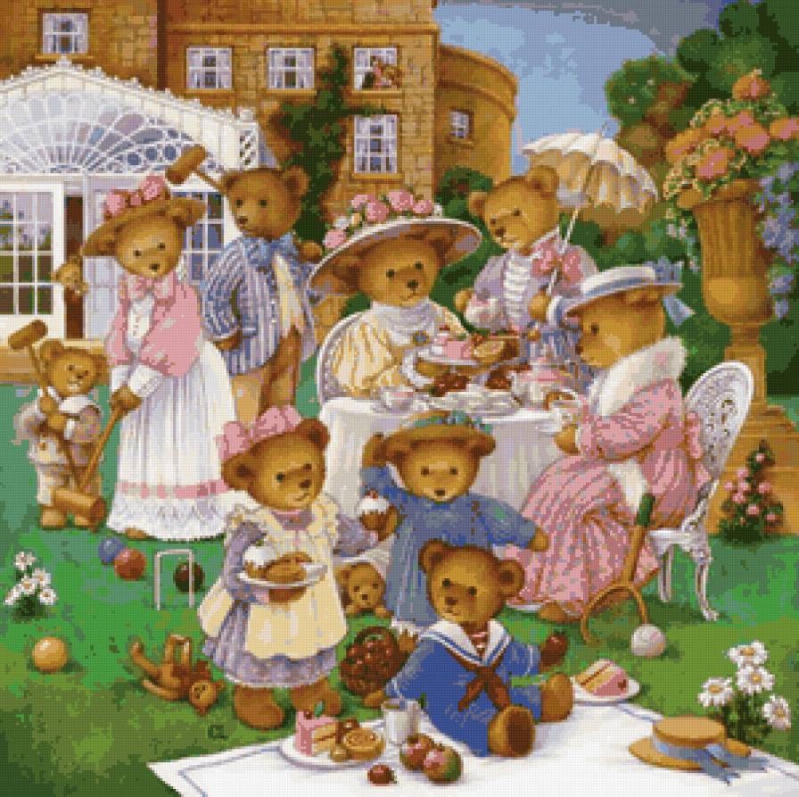 мишки - мишка, семья, сказка, картинки, медвежата, детям - предпросмотр