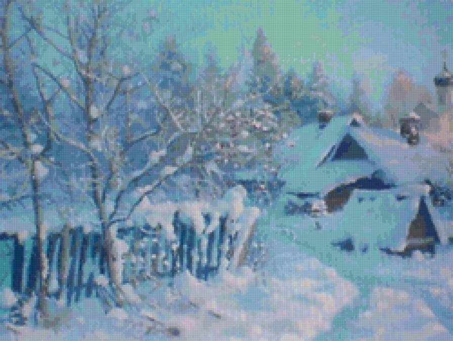 русская зима - зима, пейзаж, природа - предпросмотр