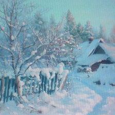 Оригинал схемы вышивки «русская зима» (№22603)