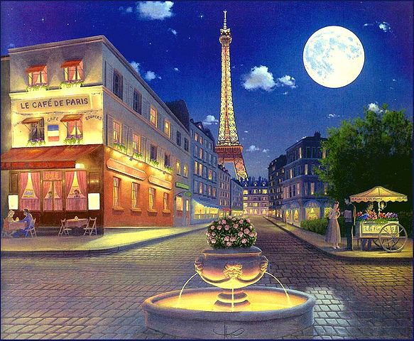 Париж - париж, франция, ночь, город - оригинал