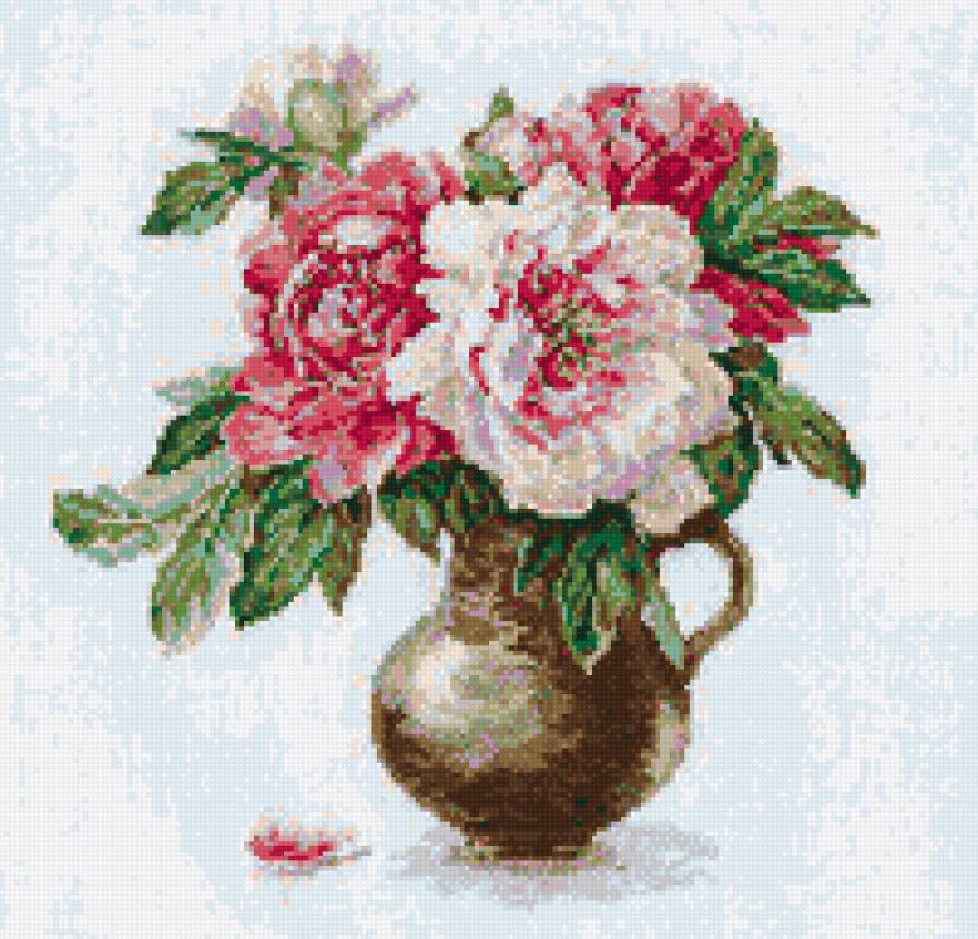 №23794 - букет, ваза, цветы - предпросмотр