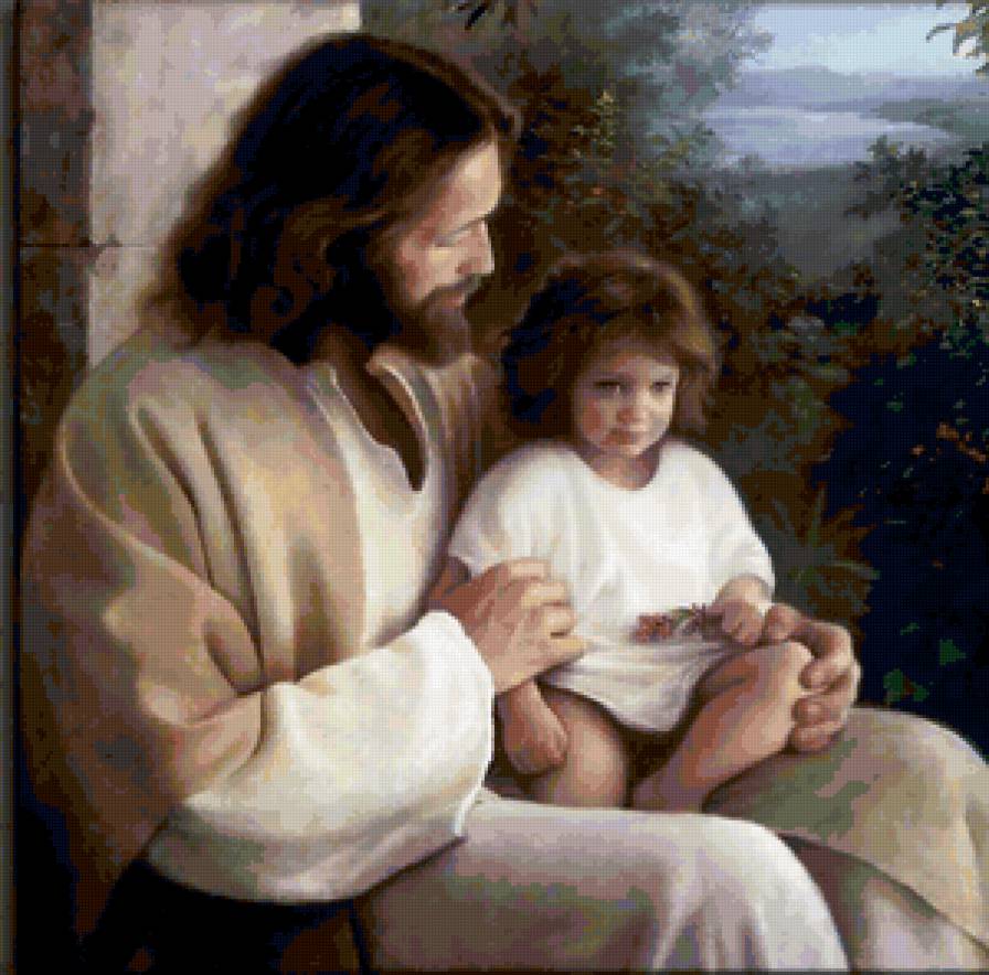 Иисус и мальчик - дети, иисус, религия - предпросмотр