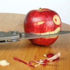 Схема вышивки «опасное яблочко»