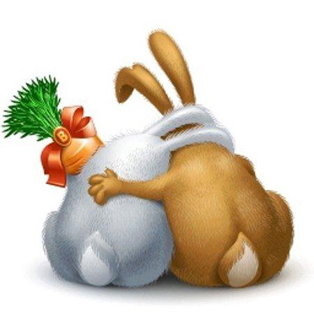 любовь - зайцы, кролики, животные - оригинал