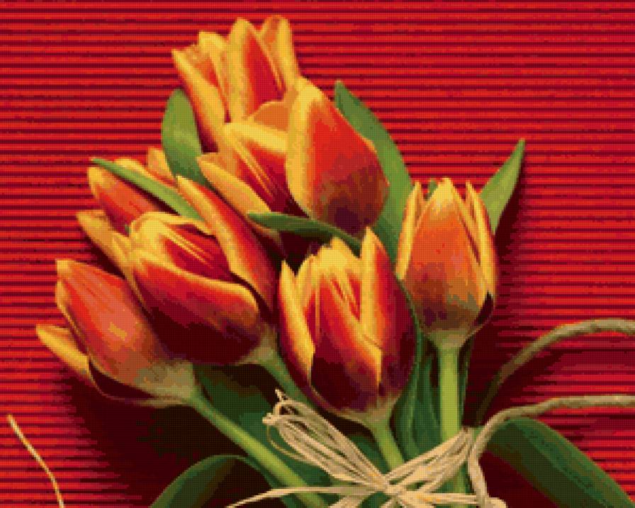 тюльпаны - тюльпан, природа, цветы, букет - предпросмотр