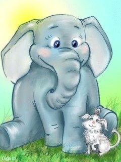 Слоник - рисунок, слоник, животные - оригинал