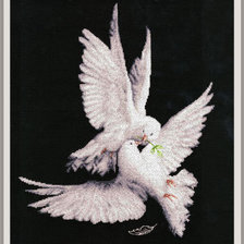 Схема вышивки «птицы любви»