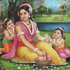 мать и дети индийская семья