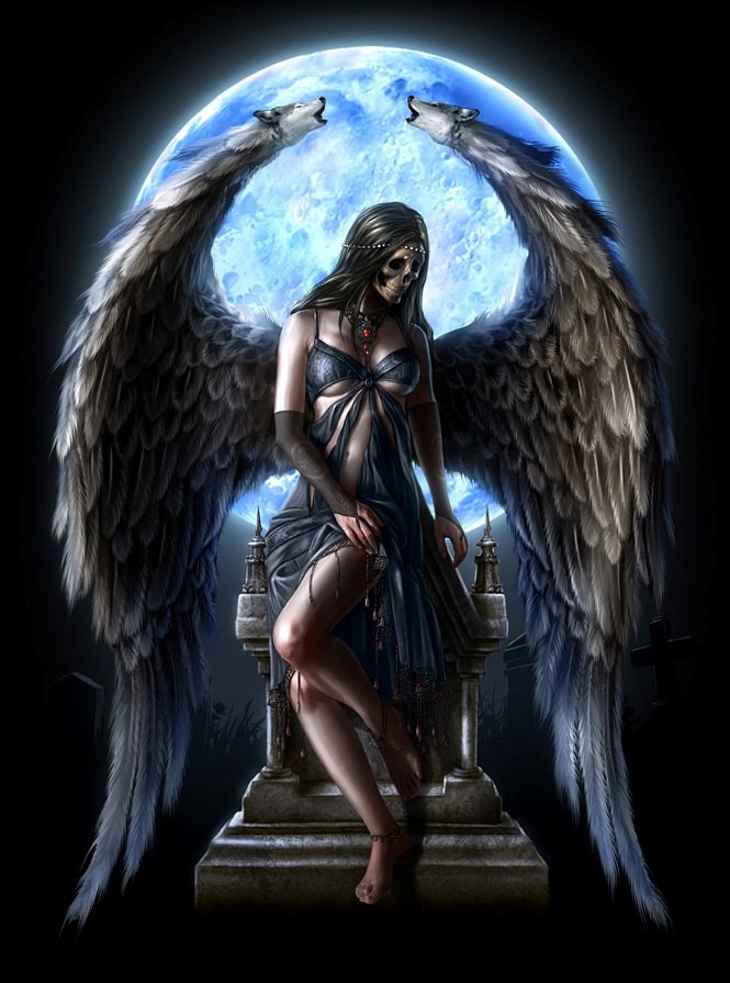 Ангел смерти - ангел, девушка, смерть, готика - оригинал