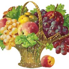 Оригинал схемы вышивки «Корзина с фруктами» (№26382)