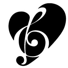 Оригинал схемы вышивки «Скрипичный ключ в сердце» (№26437)