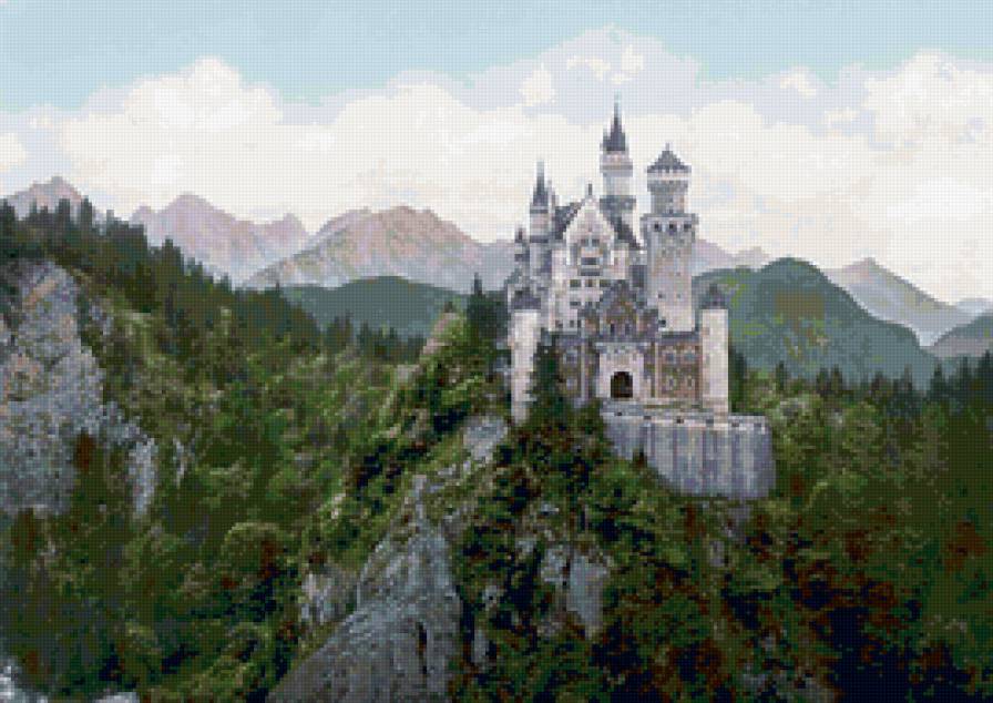 Замок Людвига - природа, замок, архитектура - предпросмотр