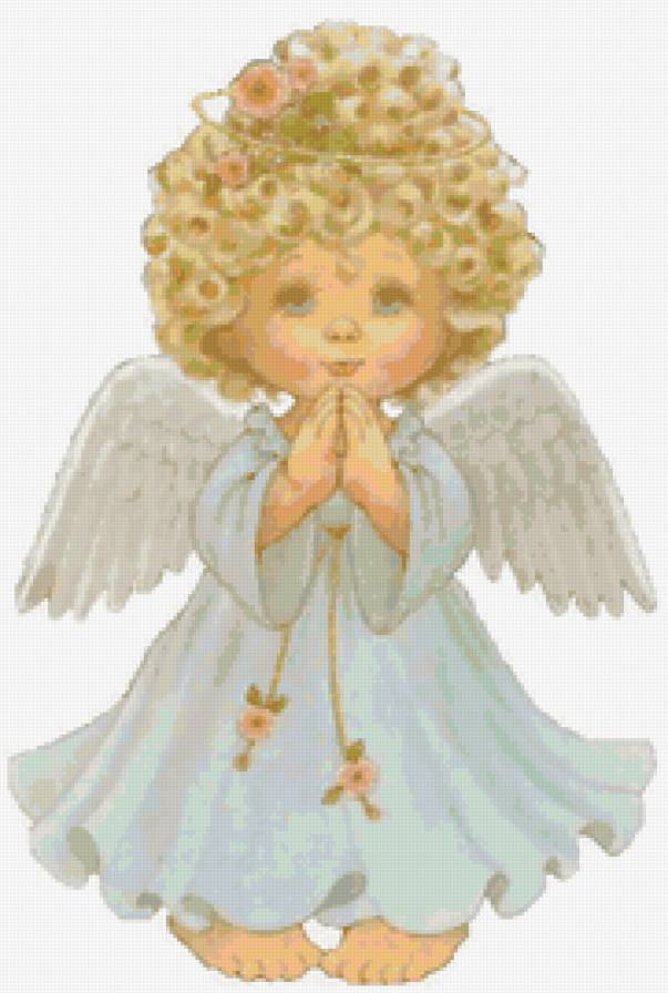 Ангелочек - рисунок, ребенок, ангел, религия - предпросмотр