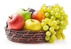 натюрморт - натюрморт, яблоки, виноград, фрукты - оригинал