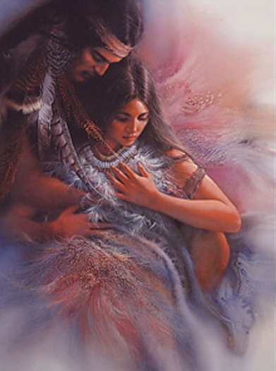 Из жизни индейцев. Любовь ч1 - цивилизации, пара, романтика, женщина, любовь, индейцы, мужчина - оригинал