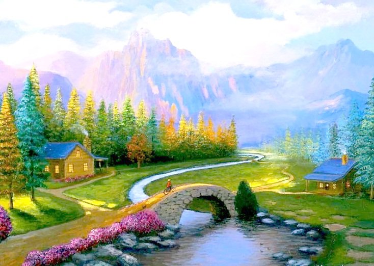 Сказочная долина - картина, пейзаж - оригинал