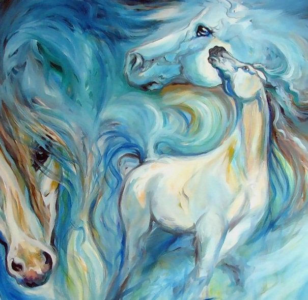 Голубая мечта - конь, лошади - оригинал