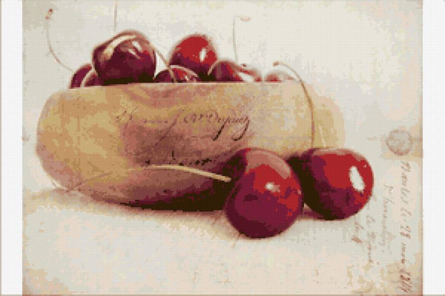 Вишня - ягоды, вишни, вишня, надпись, буквы - предпросмотр