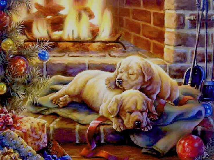 Сон в новогоднюю ночь - собака - оригинал