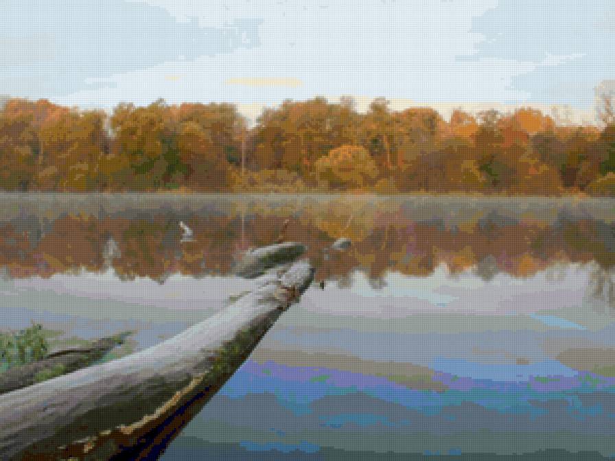 Осень на реке - пейзаж, осень, река - предпросмотр