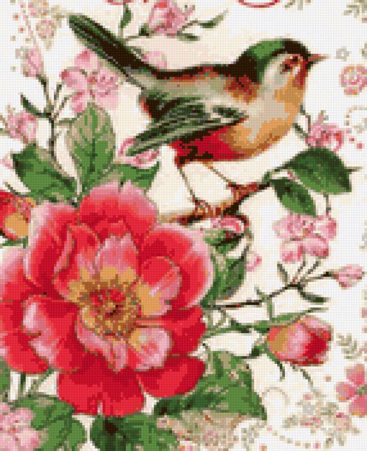 Весенняя птичка - птенчики, весна, дерево, детские сюжеты, цветы, птицы, птица - предпросмотр