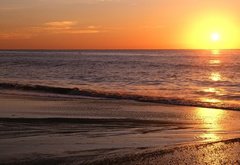 морской пейзаж - пейзаж, солнце, закат, берег, море - оригинал