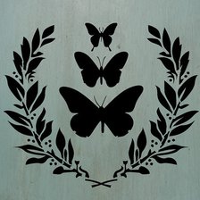 Схема вышивки «монохромные бабочки»