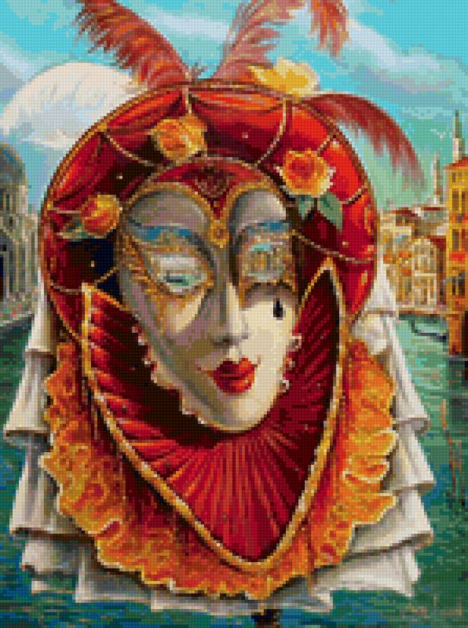 Венецианская маска - маска, венеция, карнавал - предпросмотр