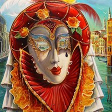 Оригинал схемы вышивки «Венецианская маска» (№34547)