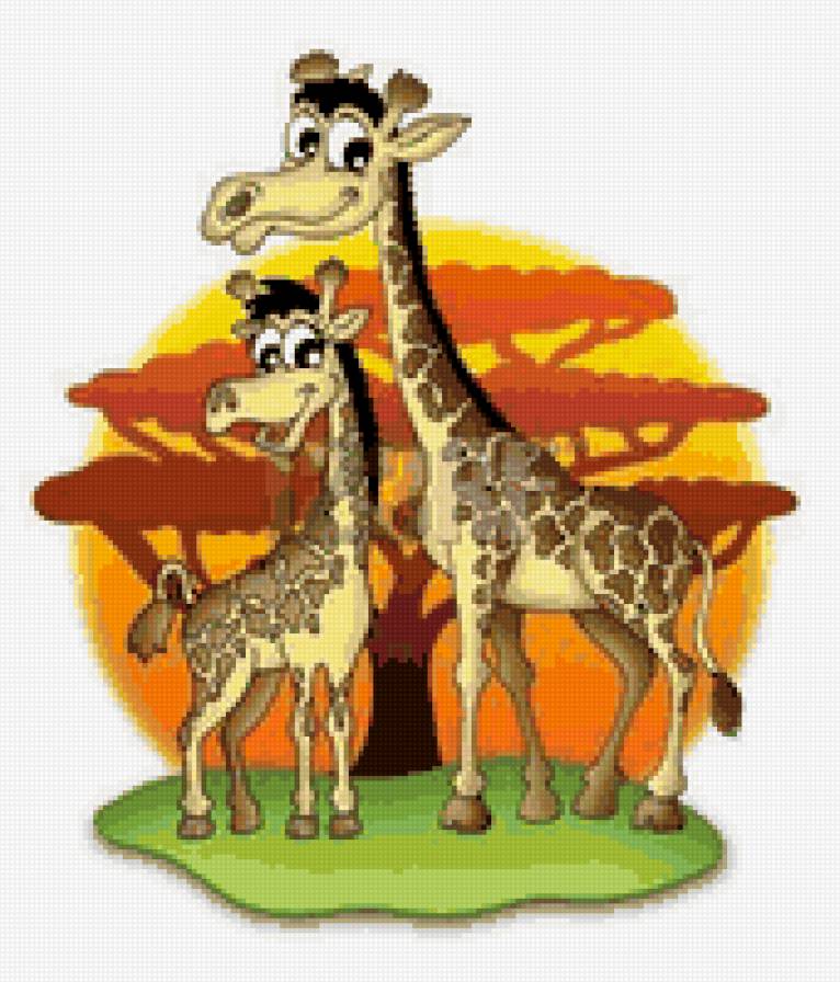жирафы - животные, жирафы, звери - предпросмотр