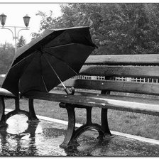 Оригинал схемы вышивки «зонтик под дождем» (№35481)