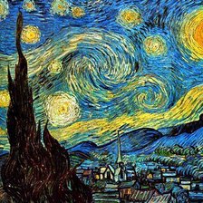 Оригинал схемы вышивки «звездная ночь Ван Гог» (№36891)