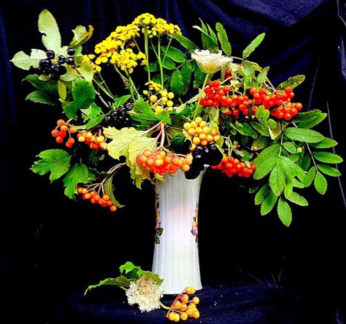 Букет осени - цветы, живопись, букет, ваза - оригинал