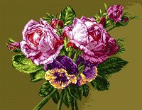 Оригинал схемы вышивки «цветы» (№37451)