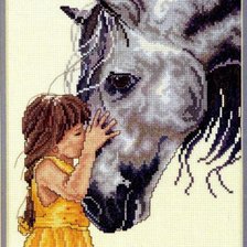 Схема вышивки «девочка с конем»