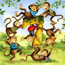 Схема вышивки «обезьянки»