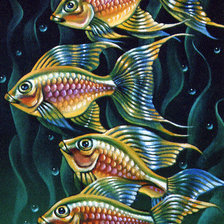 Оригинал схемы вышивки «рыбки» (№38125)